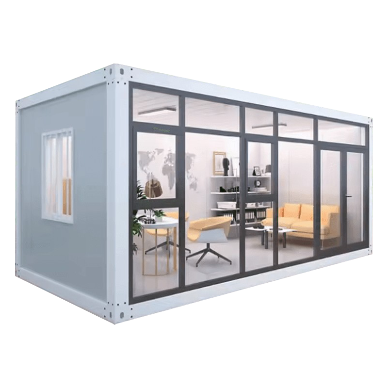 Einschichtiges Glas-Wintergartenerweiterungs-Fertigcontainerhaus für den Außenbereich