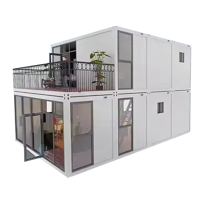 Zweistöckiges Glascontainerhaus