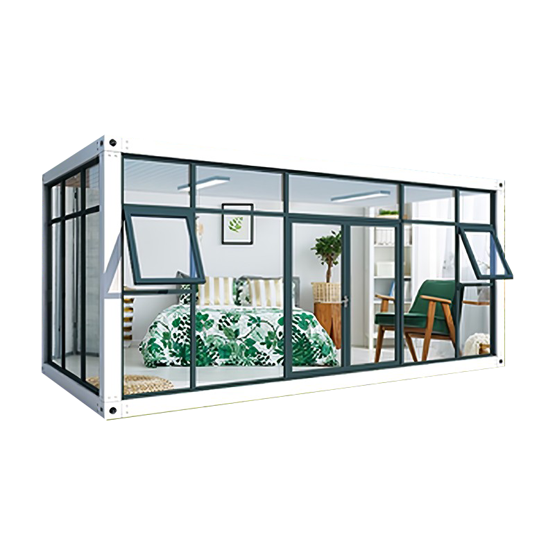 Einstöckiges Glascontainerhaus