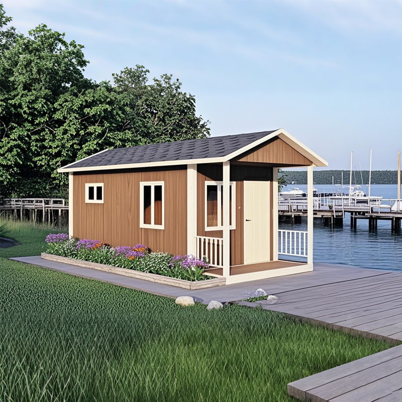 Abnehmbares Containerhaus mit Schrägdach